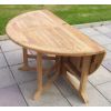 1.4m Teak Circular Gateleg Table with 6 Kiffa Folding Armchairs - 3